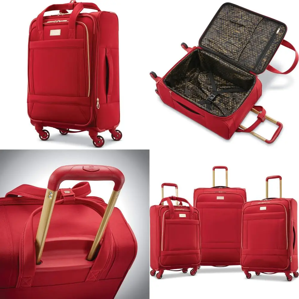 

Ручная кладь American Tourister Belle Voyage Spinner, красный, 21-дюймовый софтшелл