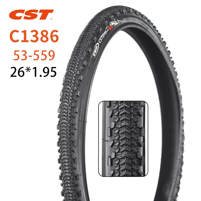 CST mountain bicycle tire 26*1.95 Off-road MTB bike tires 53-559 26inch bicicleta Wear resistant tyres C1386