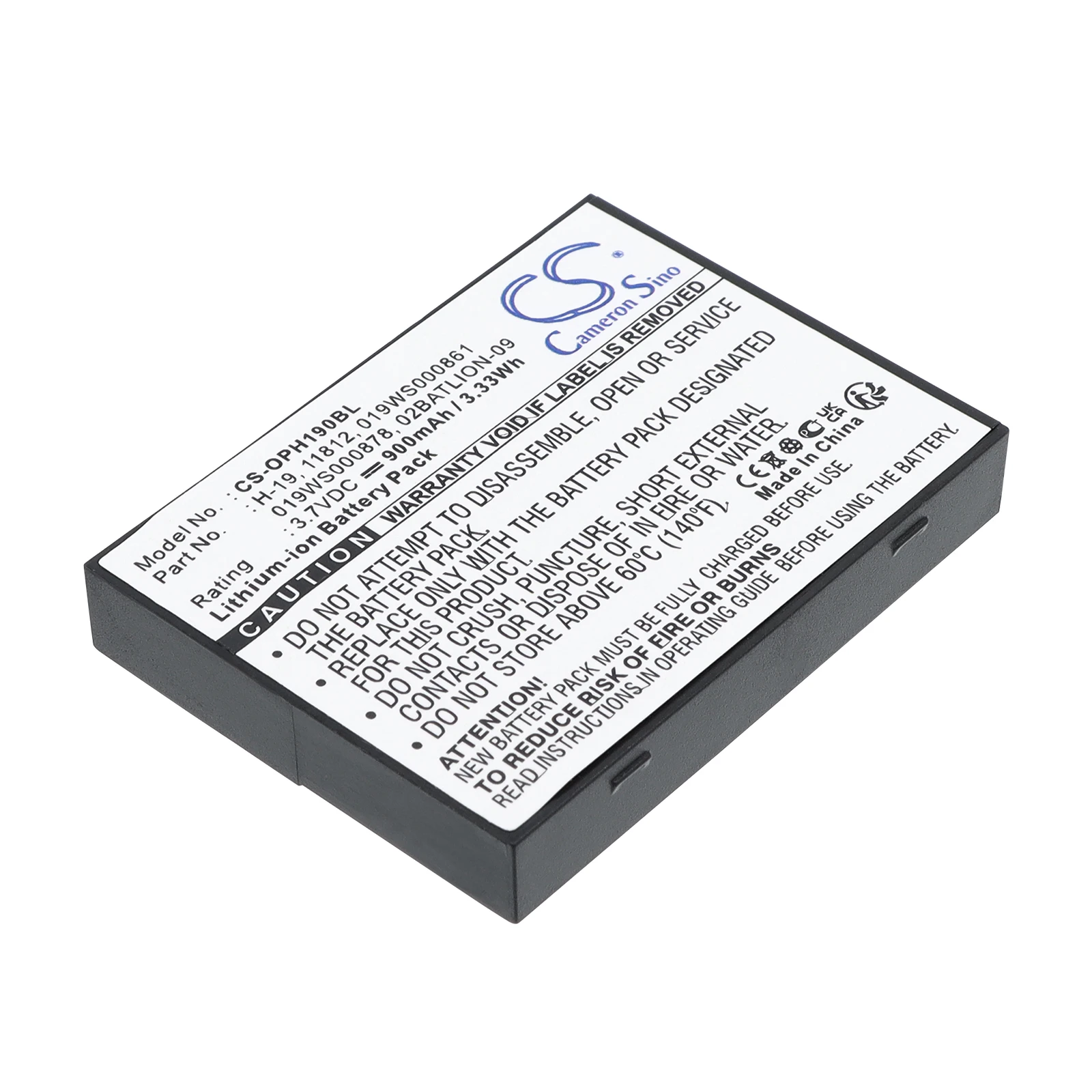 

Li-ion Barcode Scanner battery for Opticon,3.7V 900mAh,Compatible Models: H-19,H-19a,H-19d,H16,H19,H19A,H-16,H-16A,H-16B
