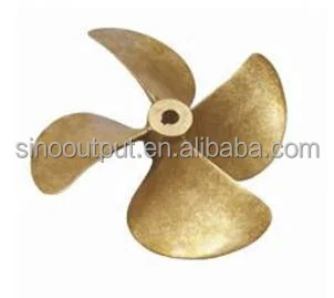 High Quality Marine Copper Propeller Boat Stern Shaft with Tube Marine Customized Bronze CU1-4 Propeller 4 Blades