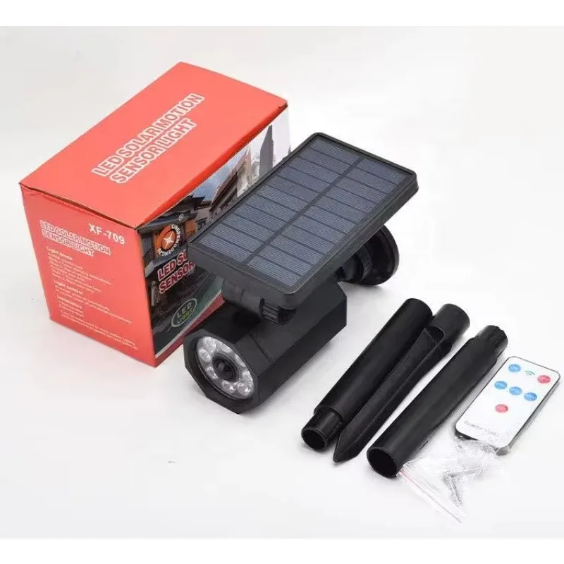 Afbeelding 6: Dummy Camera 8LED Waterdichte Solar Spot Light Solar Landscape Light Verstelbare Auto Aan/Uit Muurbeveiligingsverlichting voor tuin