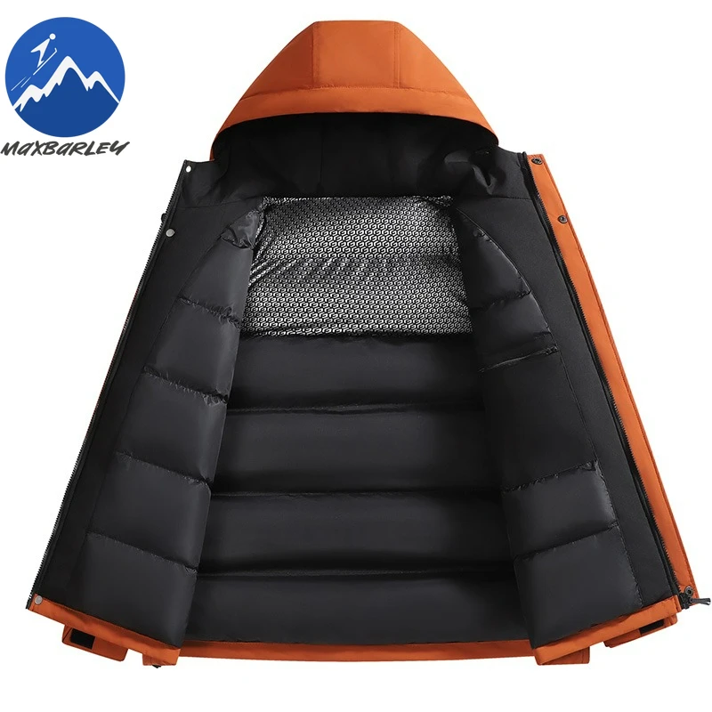 Winter Graphene Warm Jacket Mens Snow Climbing Cold Resistant Padded Jackets Hooded Travel Lightweight Waterproof Parka Coats