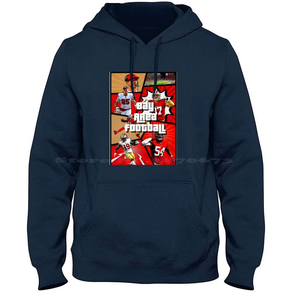 Bay Area Football 100% Cotton Hoodie T Shirt Niners Deebo Samuel Football George Kittle 19 Sf Nick Bosa Brandon Aiyuk Joe