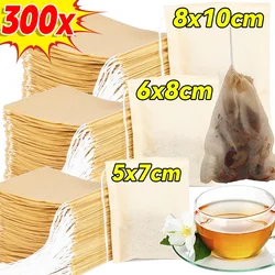 100/300x Tea Filter Bags Drawstring Spice Coffee Herb Loose Empty Teabags Disposable Eco-Friendly Biodegradable Paper Tea Bags