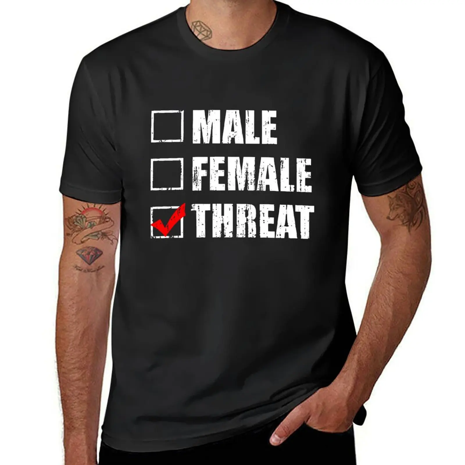 

Threat not male not female T-Shirt customs design your own graphics sports fans quick-drying Men's t-shirt