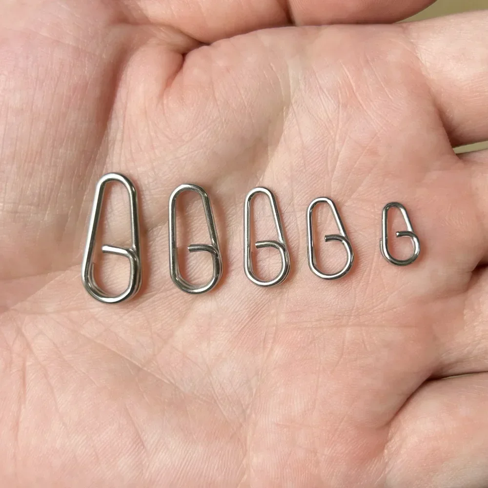 50 ~ 200 Uds anillos divididos pesca Snap Señuelos de Pesca conectores pesca de agua salada anillos divididos ovalados anillos giratorios de acero inoxidable - imagen 5