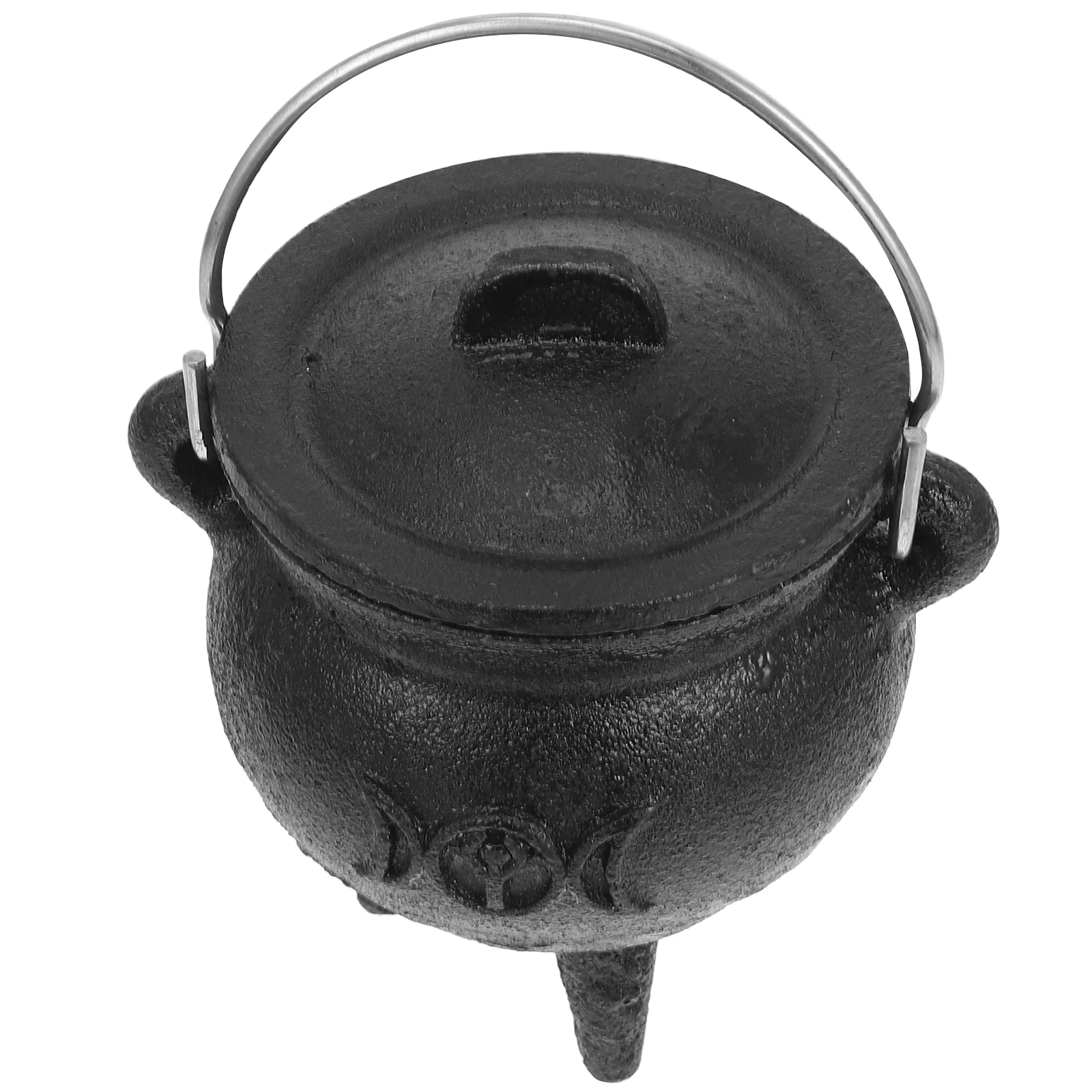 

Cast Iron Cauldron Witch Pot Small Spooky Decoration For Halloween Party Festival Ritual Altar Outdoor Setup
