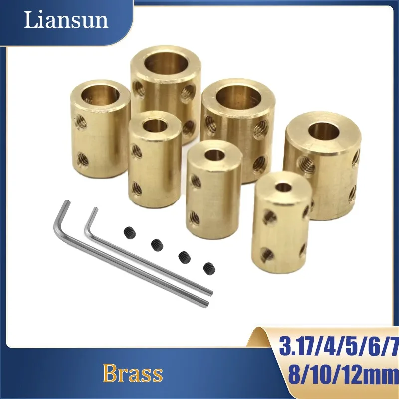 

5pcs Brass Rigid Motor Shaft Coupling Coupler 3.17/4/5/6/8/1012mm Transmission Connector Sleeve Adapter for RC Boat Car Airplane