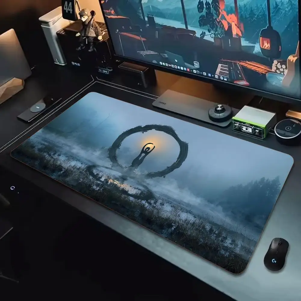 

13-Hell is Us Mouse Pad Keyboard Desk Mats, Kawai Rubber, Non-Slip Desk Mat, XXL90x40cm