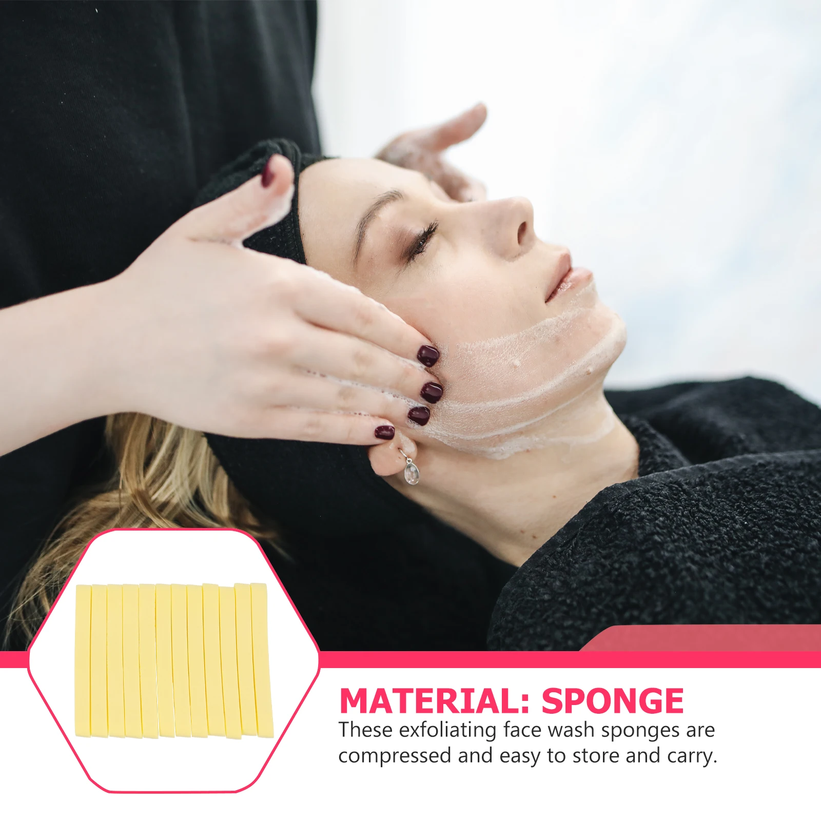 

120 Pcs Cleaning Sponge Exfoliating Cleansing Facial Pads Sponges Face Accessories The
