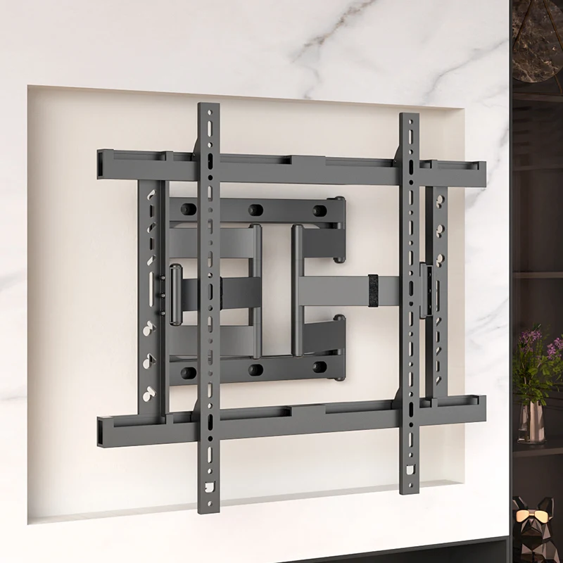 

HILLPORT Ultra Thin Embedded 50-90 inch 6 Arm TV Wall Mount Full Motion Tilt Bracket TV Stand Wall Mounted TV DY635