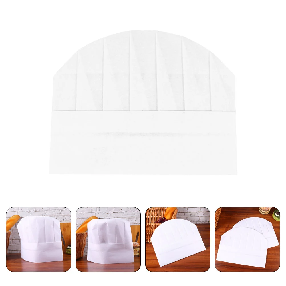 12PCS Paper Chef Hat Bakers Hat Disposable Cooking Hat Role Play Chef Hat for Kids Chef Hats for Kids