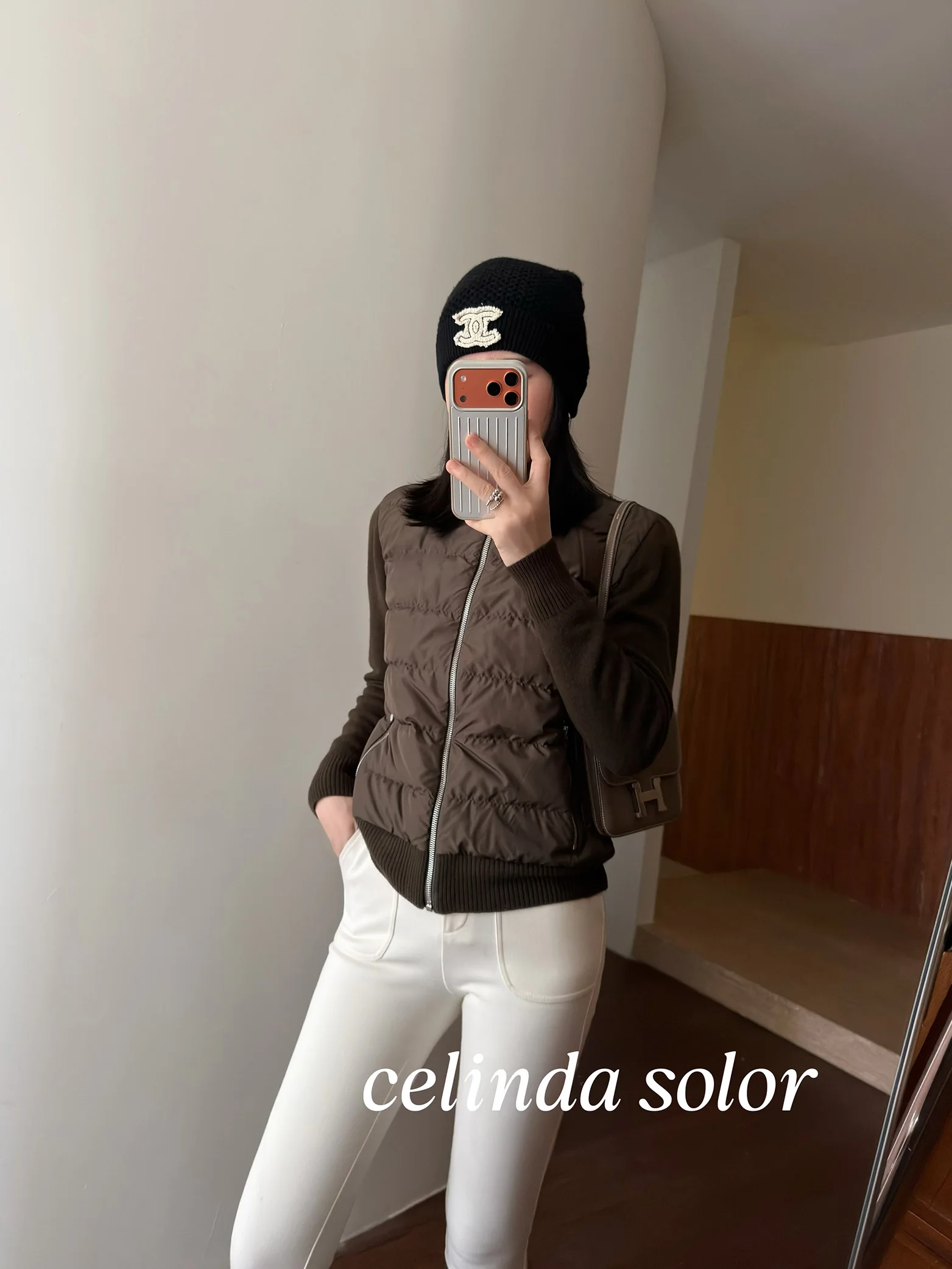 

Jiaoyang Casual Faion Knitted ort down Jaet 990 White Goose down Leisure Sle Women's Polyester Fiber Warm Coat