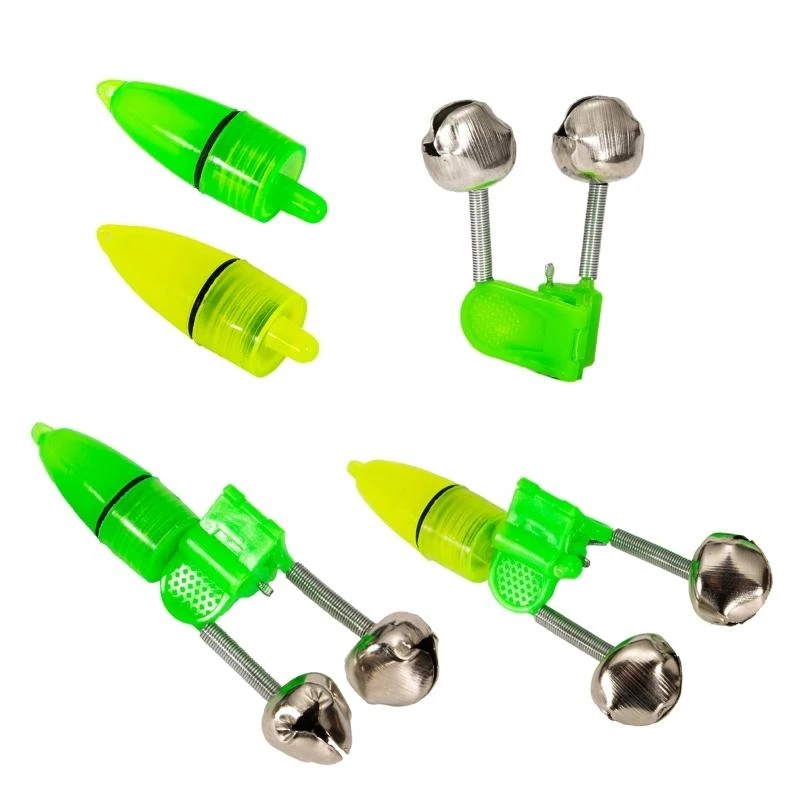 صنارة صيد الأسماك إنذار جرس تنبيه أجراس كليب مؤشر الصيد مع أجراس مزدوجة #2