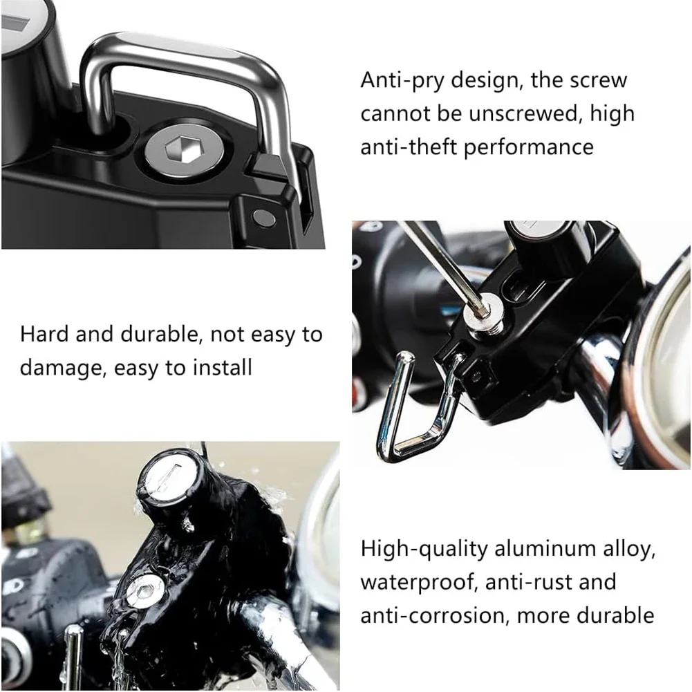 Bike Lock Helmet Lock 8.4x6.5x2.3cm Anti-theft Motorcycle Accessories Anti-Theft Lock Design Compact Helmet Lock