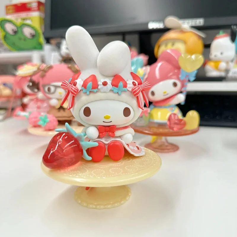 حقيقي Miniso صندوق أعمى بلدي ميلودي سلسلة شاي بعد الظهر زخرفة العصرية اللعب المرآب عدة نموذج سطح المكتب الحلي هدايا عيد الميلاد