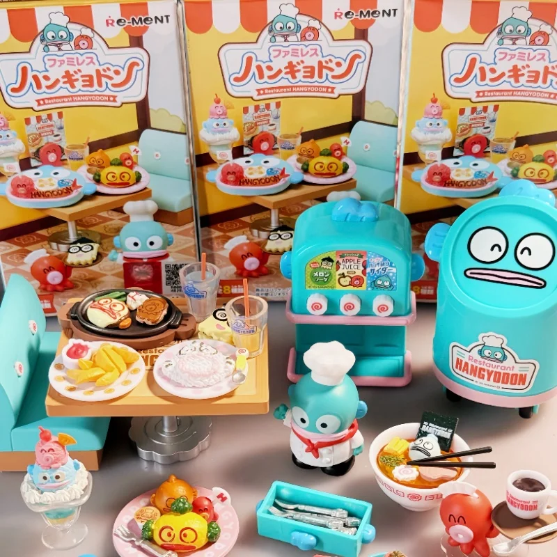 

In Stock Genuine Re-Ment Hangyodon Family Restaurant Miniature Scene Blind Box Collectible Tabletop Decoration Birthday Gift Toy