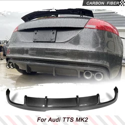Carbon Fiber / FRP Auto Car Rear Bumper Diffuser Lip for Audi TTS MK2 Bumper 2008 - 2014 Car Rear Bumper Guard Spoiler Body Kits