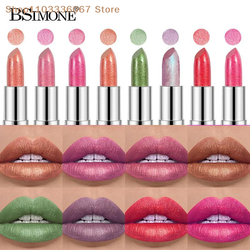 [P]1Pc BSIMONE Pearl Glitter Shimmer Lip Gloss, Moisturizing Lipstick, Long-Lasting Shine, Lip Glaze, Essential For Daily Makeup