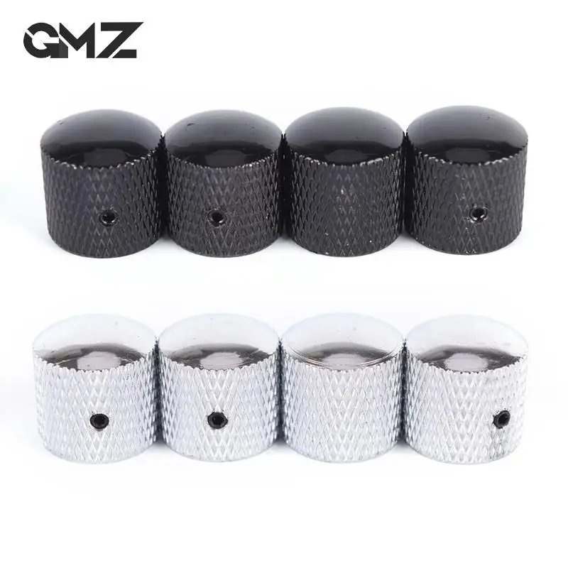 4pcs Metal Dome Knobs Electric Bass Guitar Knobs Volume Tone Control Knobs With Wrench