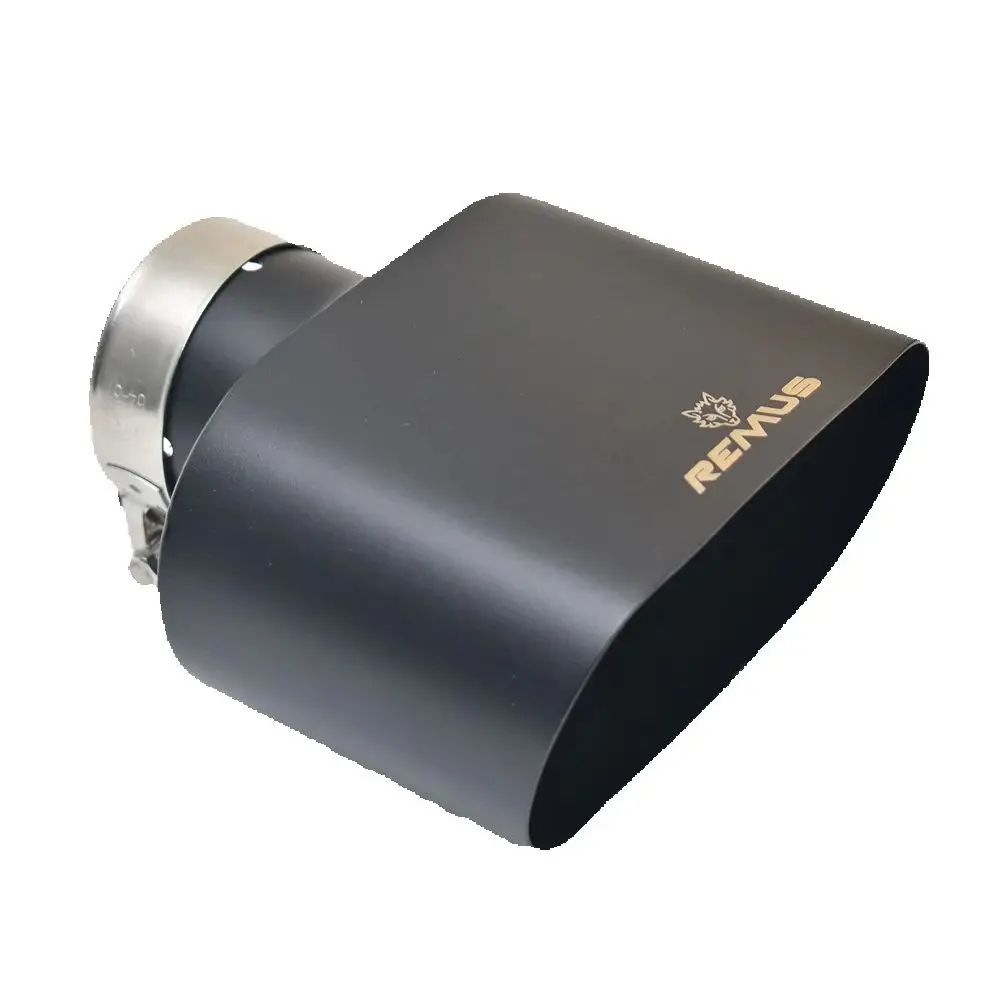 

RE Matte Black Stainless Steel Elliptical Large Diameter Automotive Muffler Tip Exhaust System Pipe Universal Nozzle