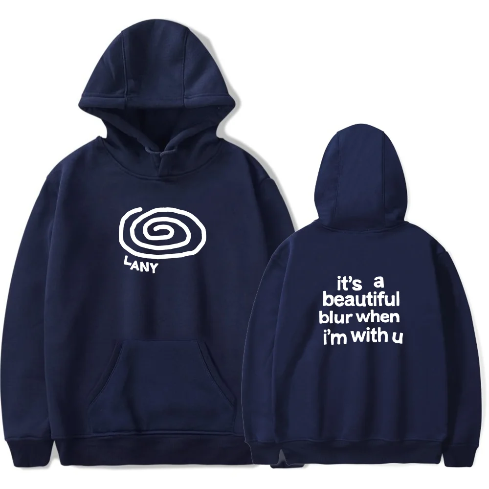 Lany swirl Merch Hoodie Cool Letter Print Pullover for Men and Women