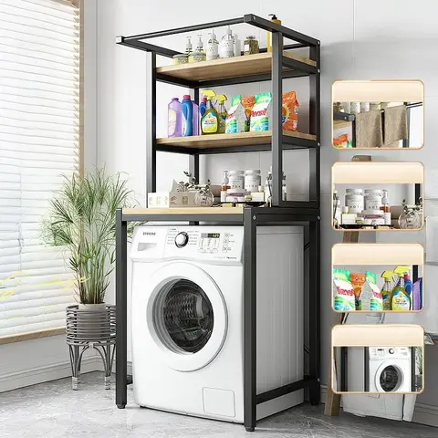 보관함 보관장 바닥에 서서 있는 욕실 세탁기 위 화장실 위 바닥에 서서 있는 보관장 수납장 수납대 수납장 수납대 보관장