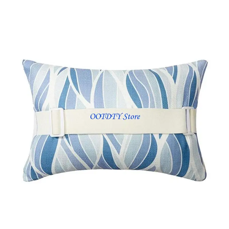 367A Outdoor Beach Chair Head Resting Pillow, Pool Lounges Chair Pillows with Insert and Adjustable Elastic Stripes for Chaise
