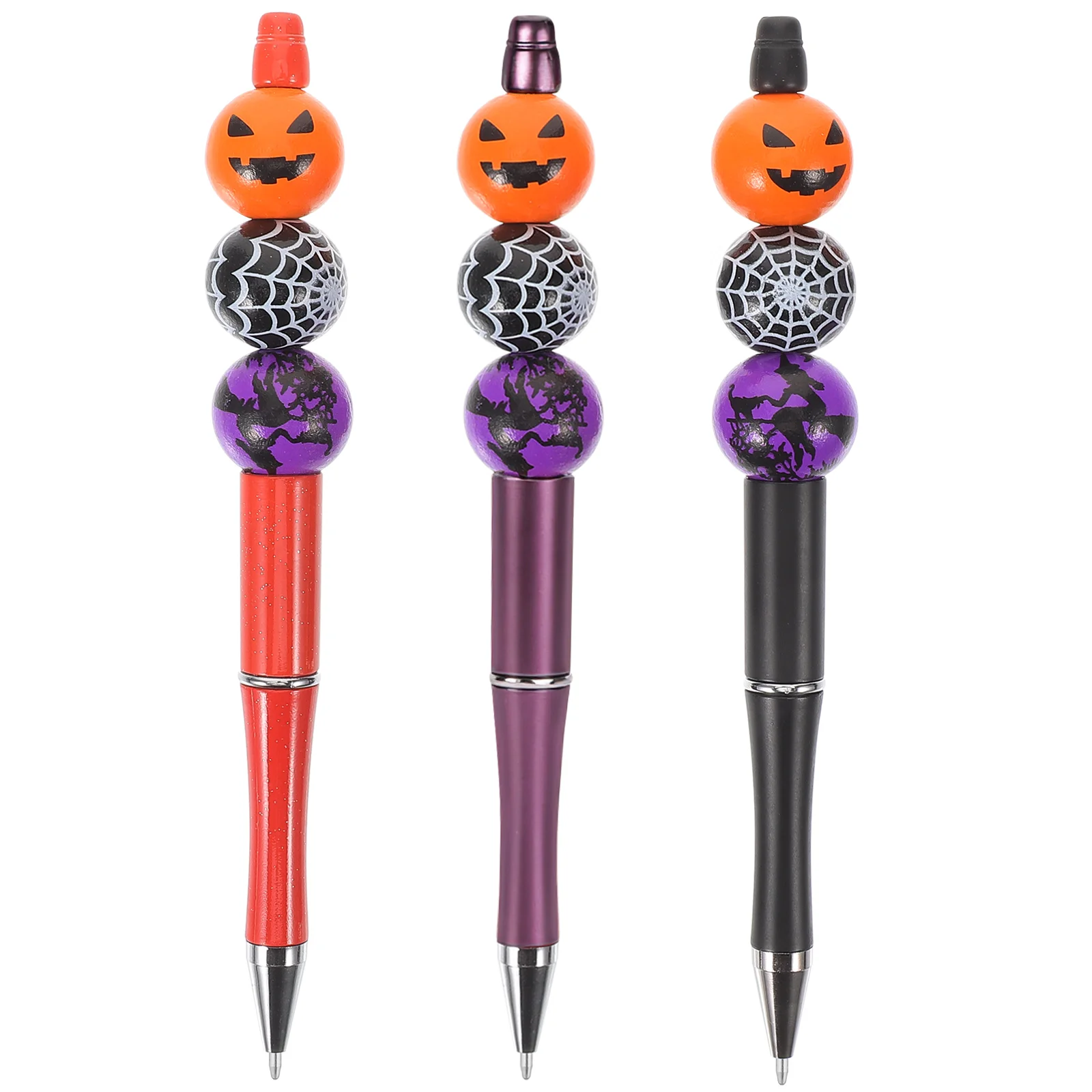 

3 Pcs Pens Toy Pumpkin Ballpoint Halloween Toys Party Stationery Plastic Office