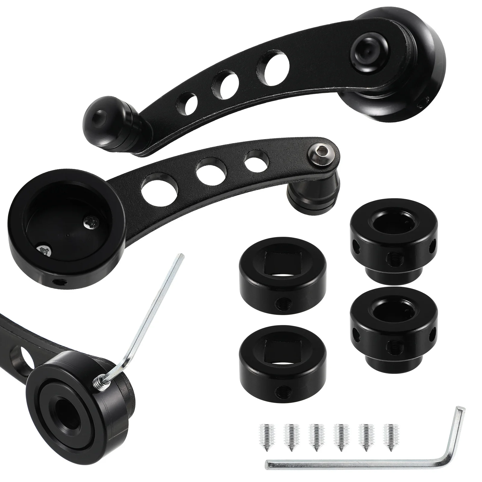 

Car Window Shake Handle Manual Door Red Crank Hardware Aluminum Winder Universal Fit Vehicles Door Retainer Mounting