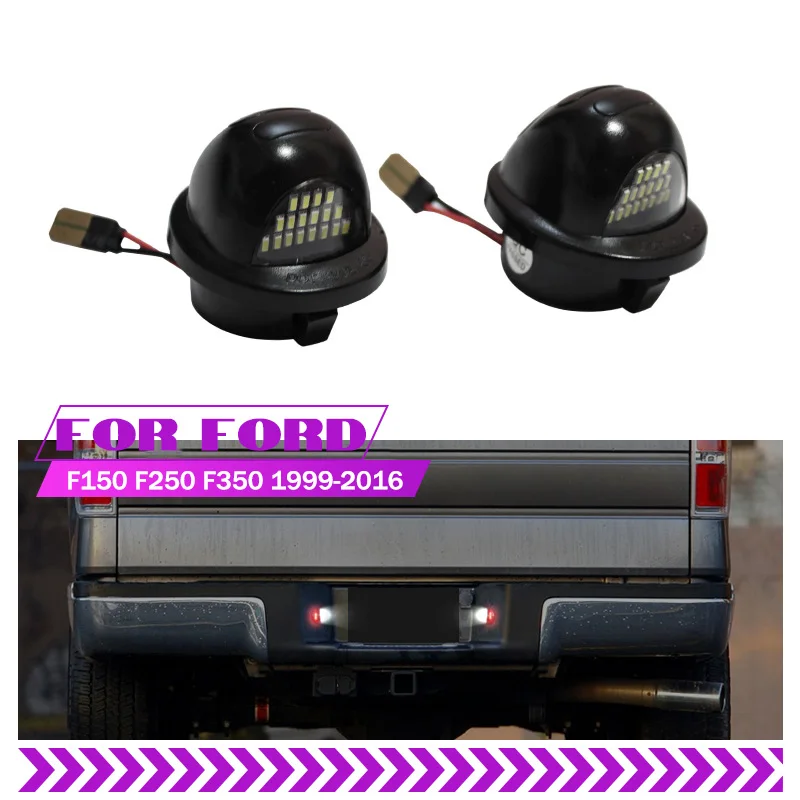 2pcs License Plate Lights Light Lamp Assembiy for Ford F150 F250 F350 Super Duty Ranger Explorer Bronco Excursion Expedition