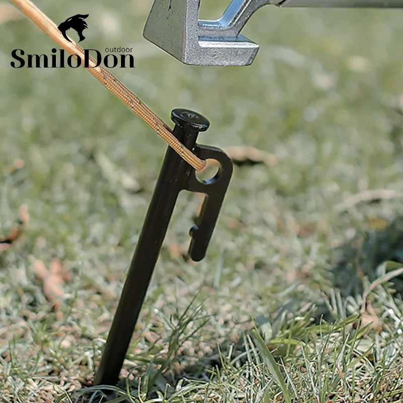 

Smilodon-Outdoor Thickened Tent Ground Nails Black Steel Nails Camping Canopy Accessories Beach Camping