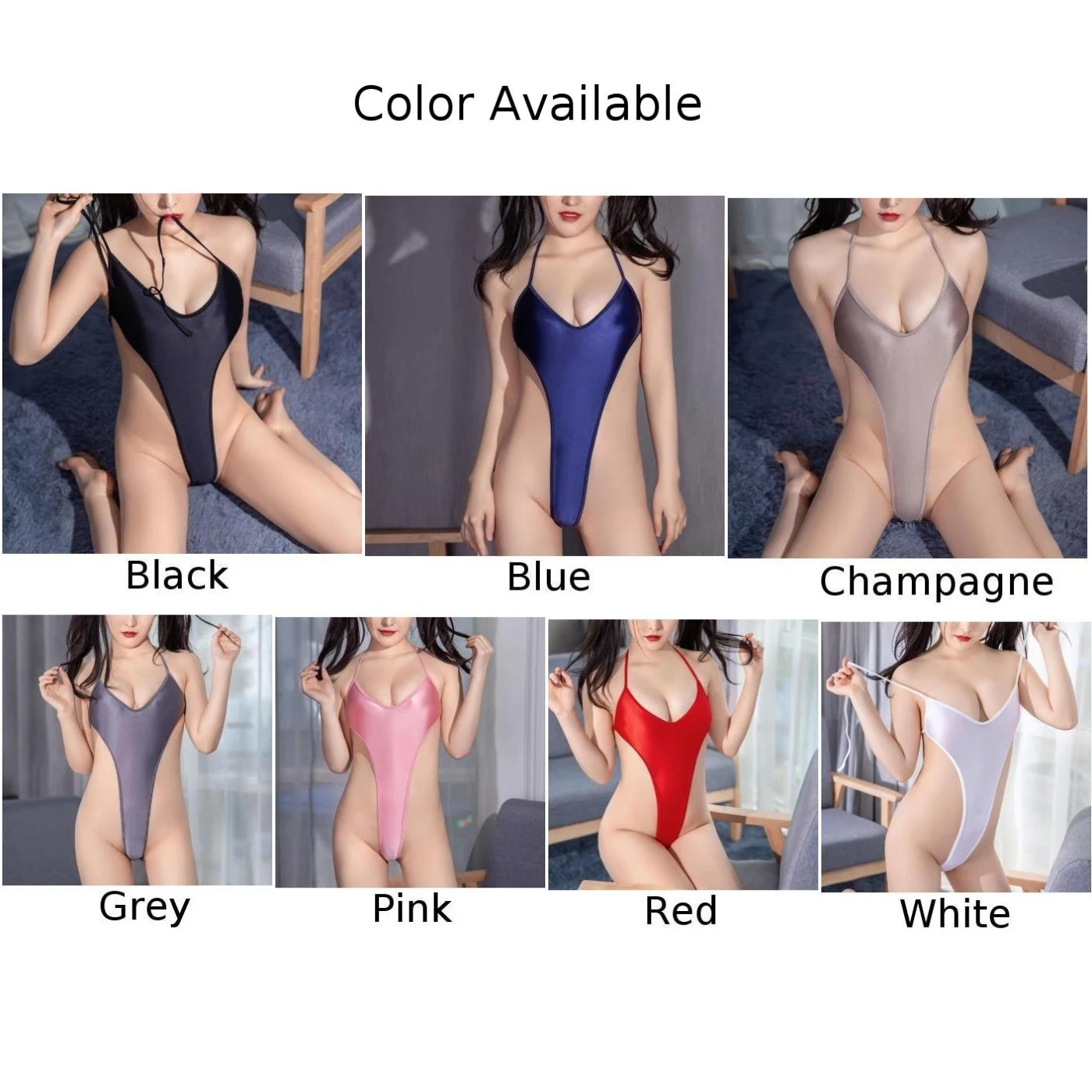 Leotard Women\\\\\\\'s Oil Shiny Lingerie Bodysuit Perfect for High Cut Thong Leotard Bikini Swimwear Fun in the Sun!