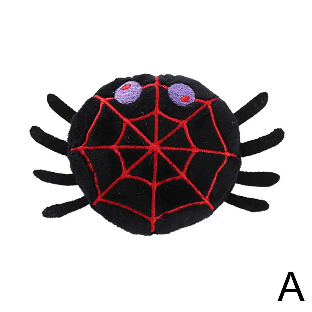 Pet Toys Halloween Pumpkin Spider Shaped Plush Self-Entertainment Up Dog Cat Pumpkin Creative Dress Dolls Toys Holiday M8J0