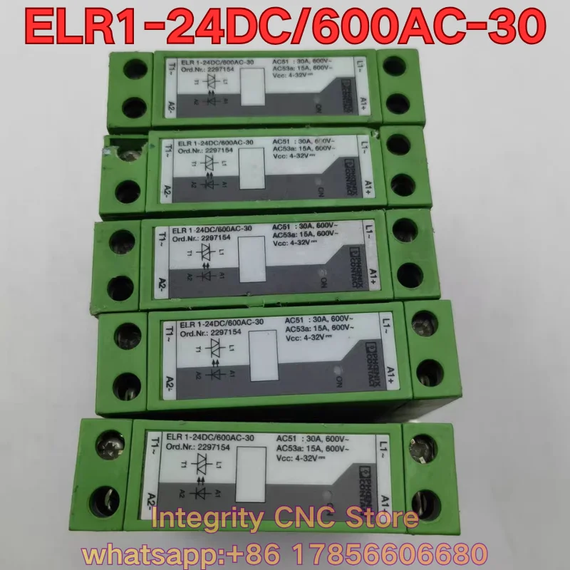 Second-hand ELR1-24DC/600AC-30 PLC module function test is normal 2297154