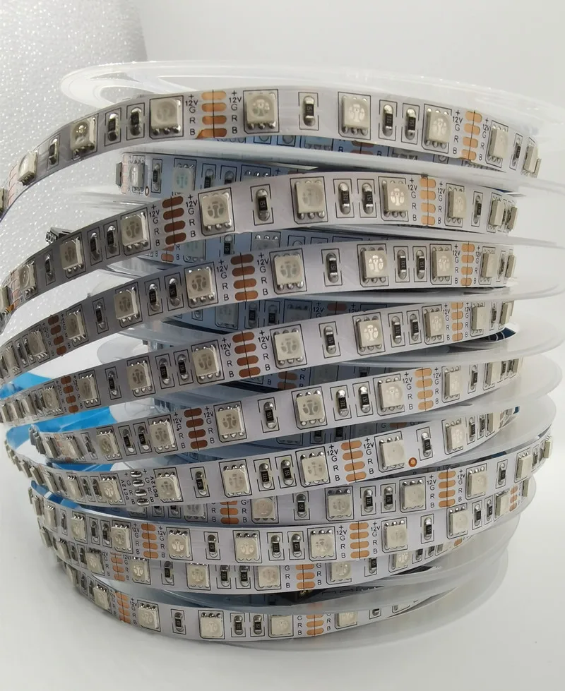 

LED Strip 12V 24V 5050 SMD 60LEDs/m Lightstrip 5 M 12 V 24 V Volt LED Strip Light SMD5050 No waterproof lamp Ribbon TV Backlight