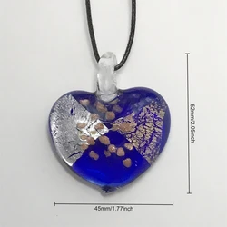 Multiple Styles  Jewelry Handmade Murano Lampwork Glass Colorful Love Heart Pendant Fit For Necklace Gifts