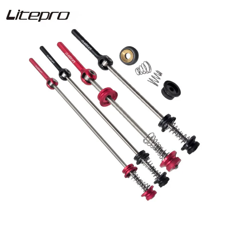 Litepro MTB Road Bike Titanium Alloy Quick Release Skewer Rod 100/135 QR Wheel Hub Lever 74/130 For brompton Folding Bicycle