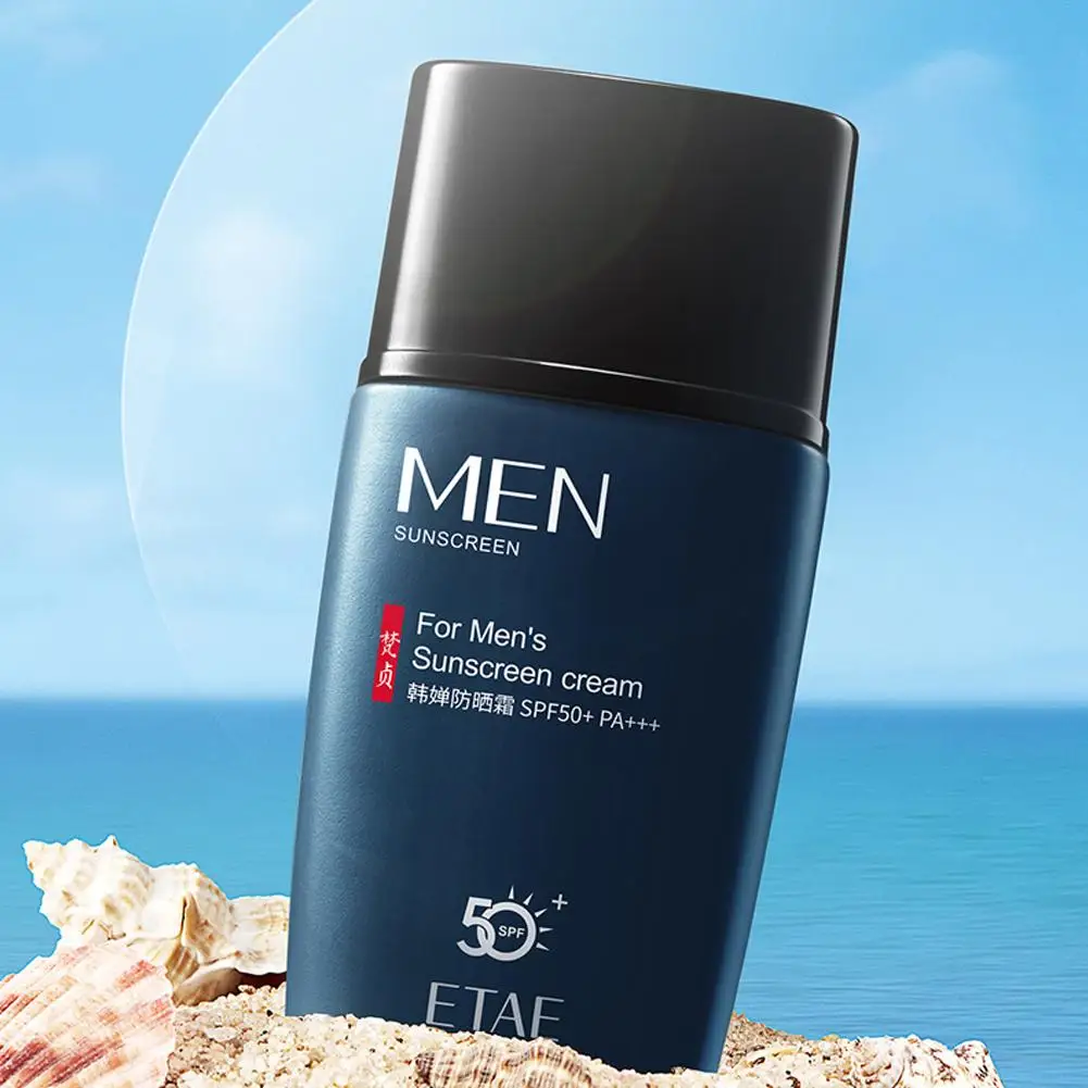 45g Men's Sunscreen Spf50+pa++ Refreshing And Moisturizing Isolation Uv Greasy Cream Skin Non Sunscreen Waterproof Summer T0c7