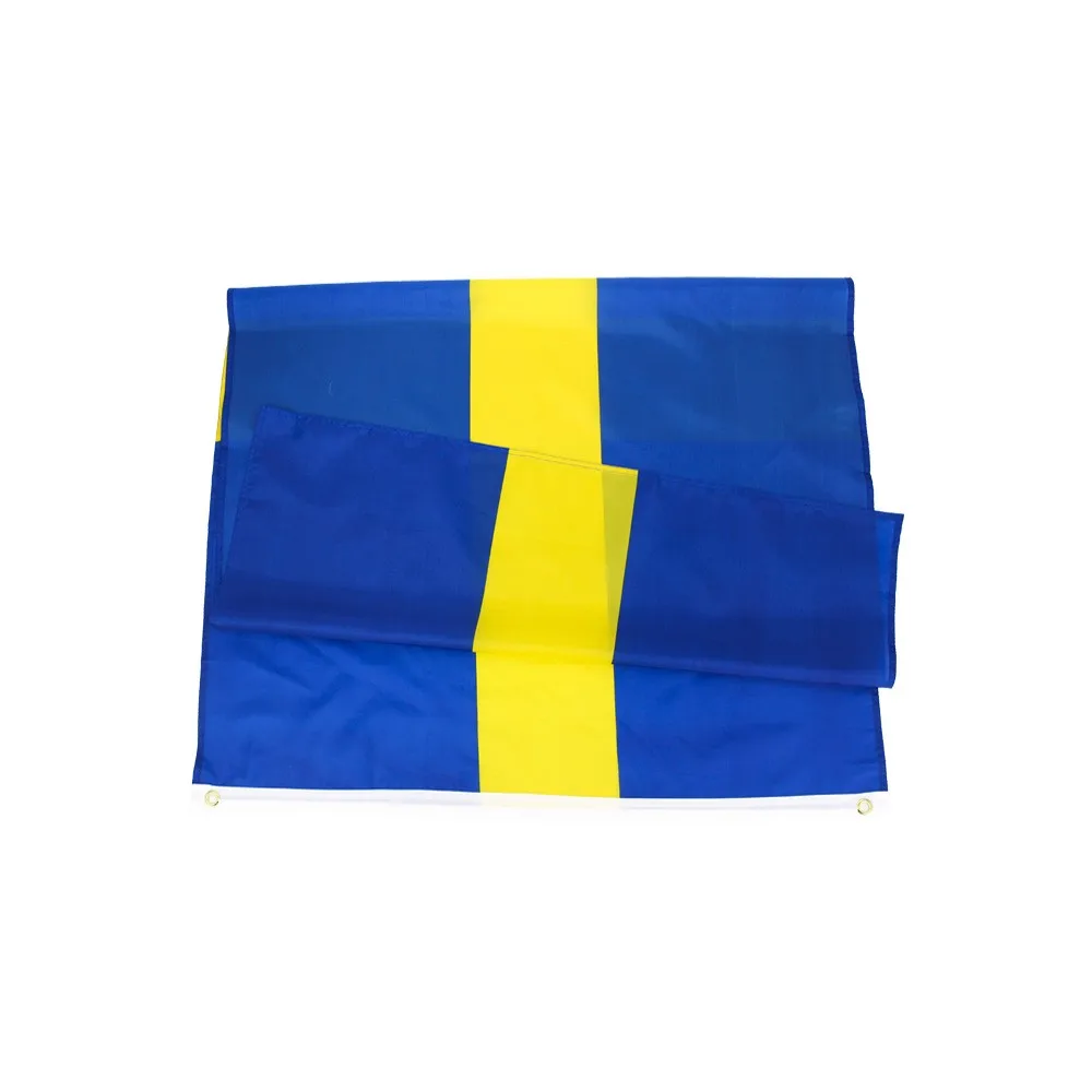 Sweden Flag 3x5 Ft Thick Polyester, Fade Resistant, Brass Grommets, Canvas Header Sweden National Flags with 3 X 5 Feet