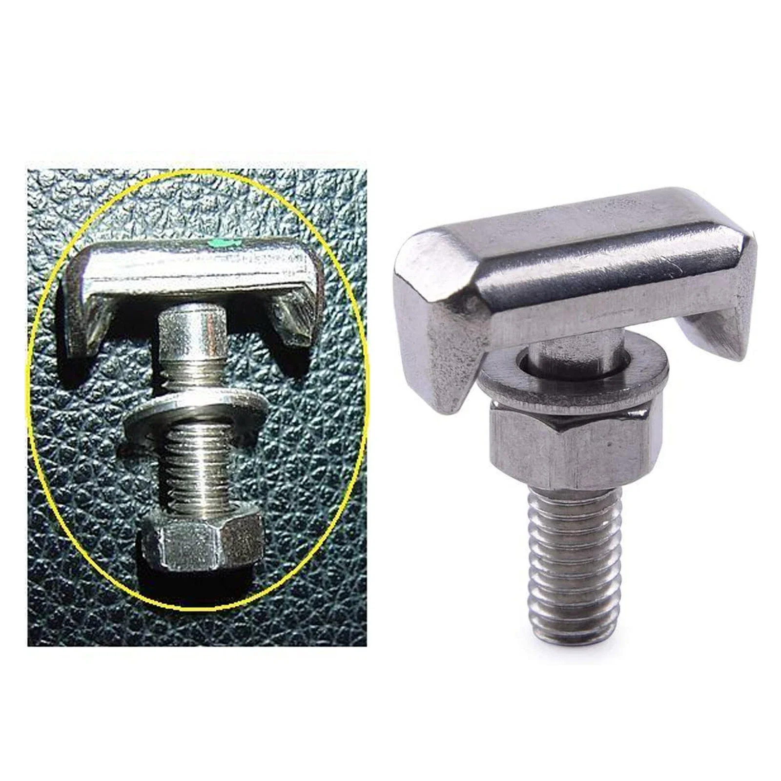 2pcs T-Bolts Stainless Steel Battery Terminal Connectors Cable Screw Battery Terminals Battery Connector Car Accessories
