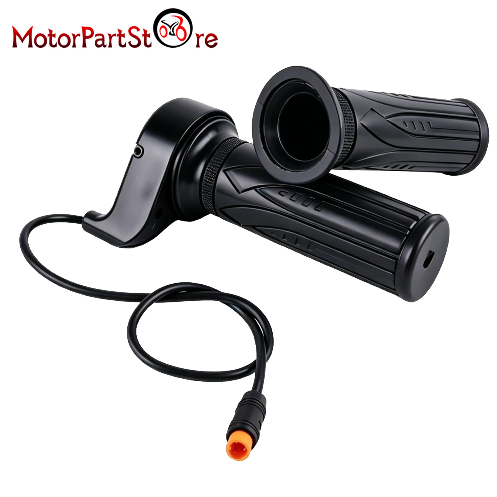 Ebike Full Twist Throttle Grips Electric Bicycle Bike Handle Throttle for E-Bike Electric Scooter Ridstar Q20 12V-72V Waterproof