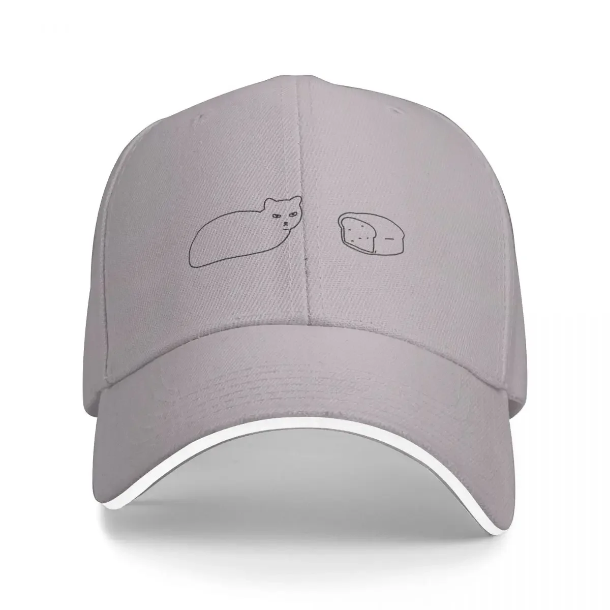 

cat and bread Cap Baseball Cap Hood Beach outing Men's cap Women's