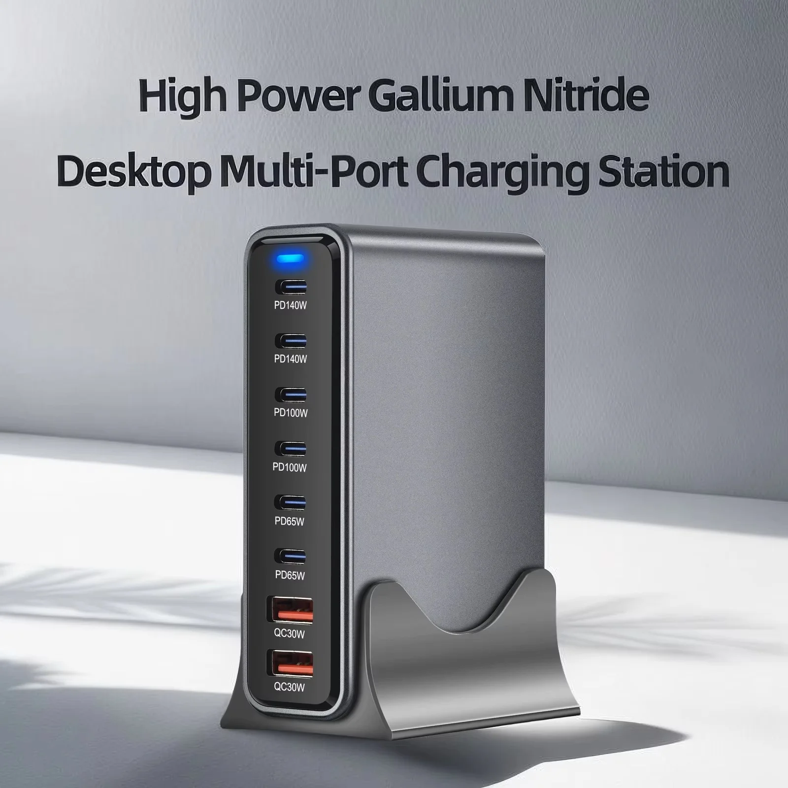 高出力635w-ganデスクトップ充電器-usbマルチポートステーション-デジタルデバイス用急速壁充電器