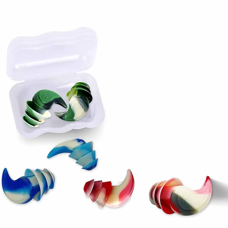 New Three-layer Silicone Noise Reduction Earplugs Sound Insulation Sleep Bathing Swimming Waterproof Anti-snoring Earplugs