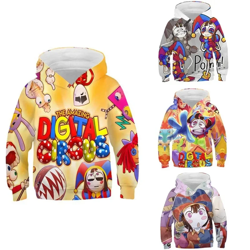 Jax The Amazing Digital Circus Pomni Cosplay Hoodie Streetwear Caine Sweatshirt Casual Long Sleeve Pullovers Clothes Halloween