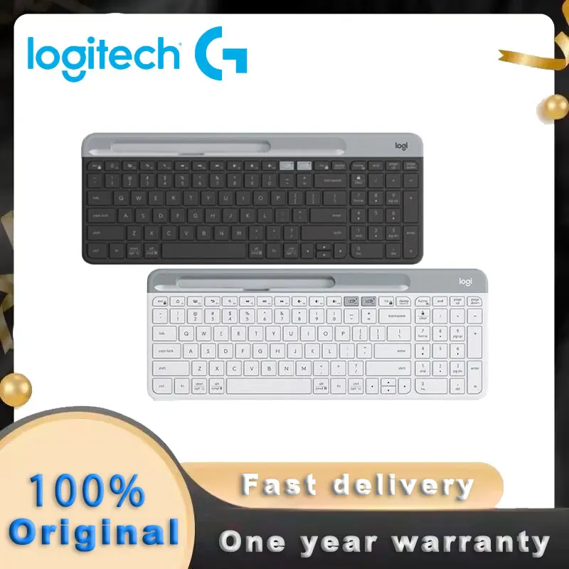 Logitech Original K580 2.4G Wireless Office Keyboard Ultra-thin Dual Mode Multi-Device for Cell Phone Computer Tablet Logitech