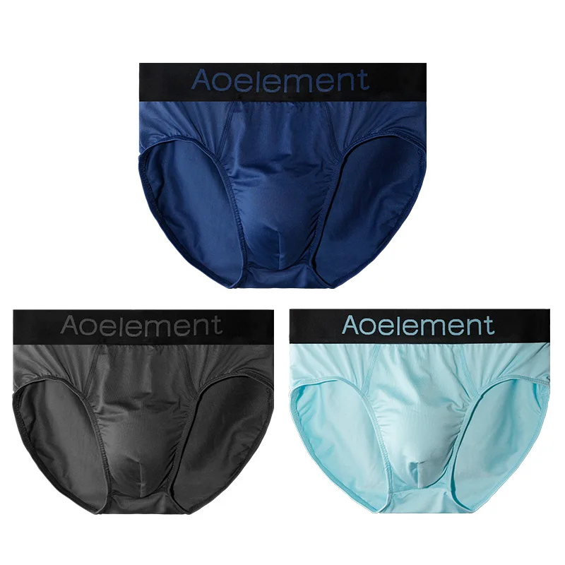 

5 шт. мужские трусы, ледяной шелк, дышащие, сексуальные тонкие трусы, молодежные трусы с низкой посадкой