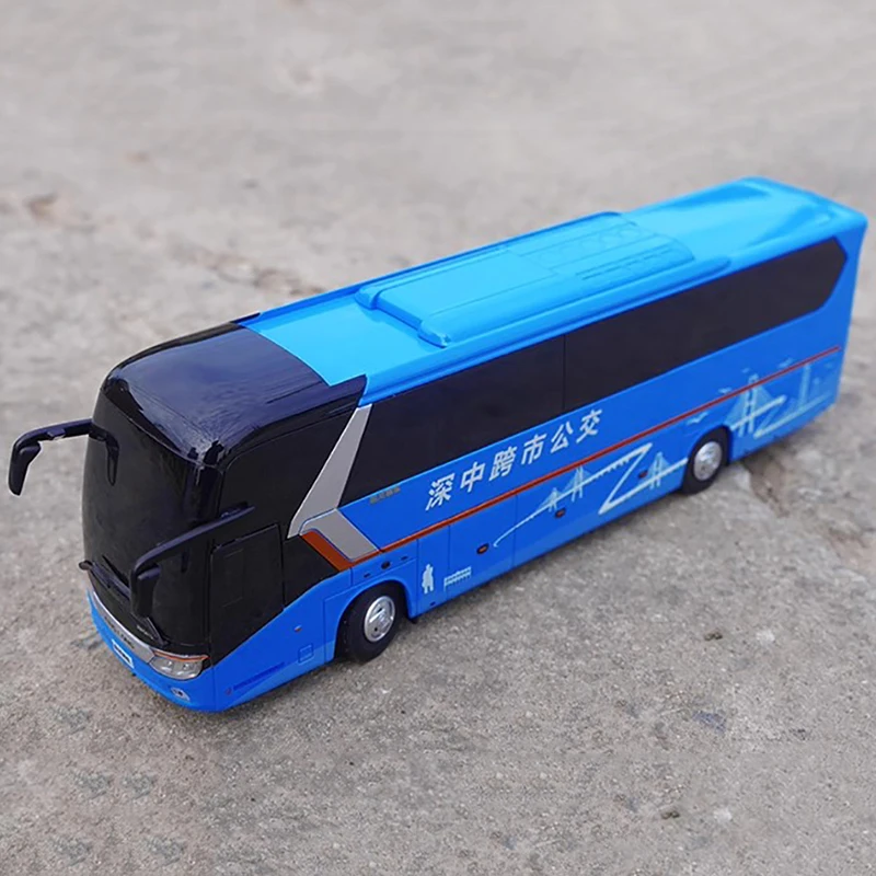 Original Xiamen Jinlong Longwei Second Generation Shenzhen Zhongshan Cross City Bus Alloy 1:38 Bus, Big Jinlong Bus Model