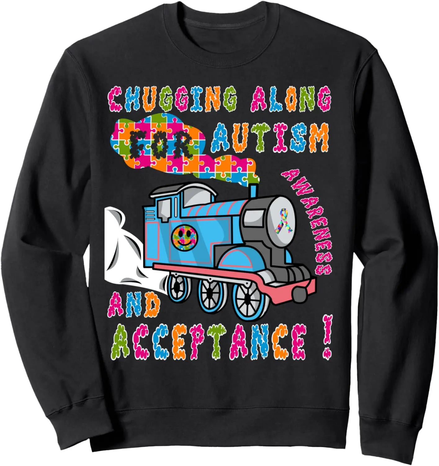 Advocate Acceptance Train Puzzle Cool Autism Awareness Gift Sweatshirt